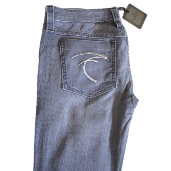 Frankie B. City Slicker Bootcut Jeans in Grey Cat sz 29